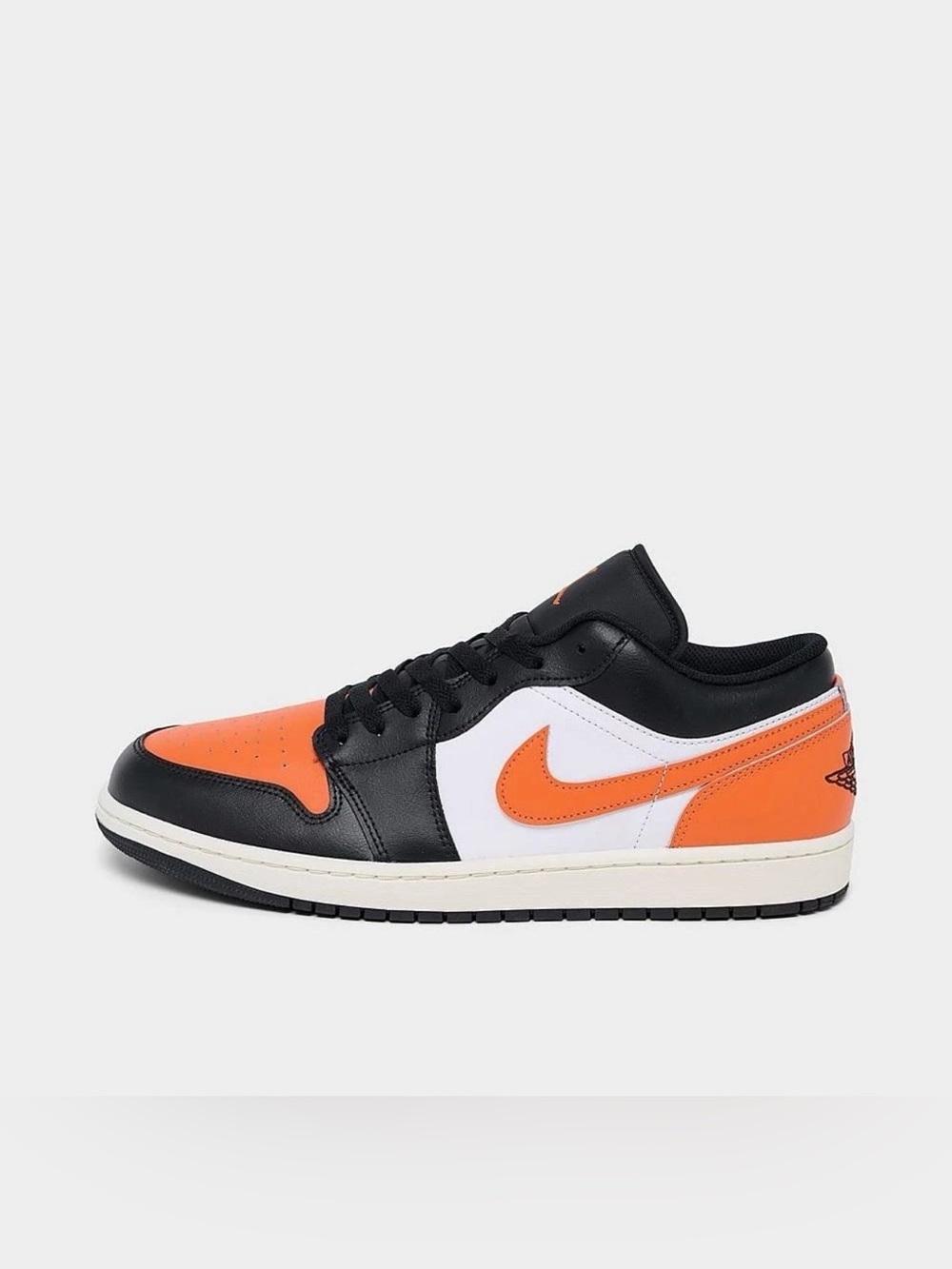 NIB Men Nike Jordan 1 Low Black/Starfish/White/Sail 553558 081